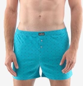 Pánské volné trenky GINO 75183P tm. tyrkysová petrolejová L/XL
