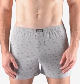 Pánské volné trenky GINO 75185P šedá černá M/L