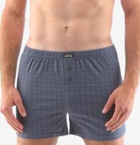 Pánské volné trenky GINO 75196P tm. šedá šedá S/M