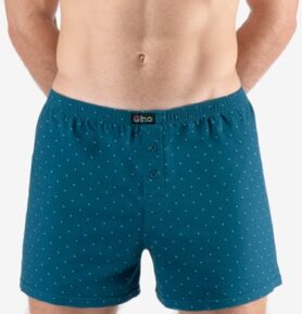 Pánské volné trenky GINO 75212P petrolejová aqua L/XL