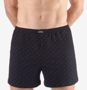 Pánské volné trenky GINO 75212P černá brandy L/XL