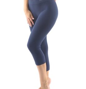 Dámské/pánské legíny 3/4 délka GINA 95032P lékořice L/XL