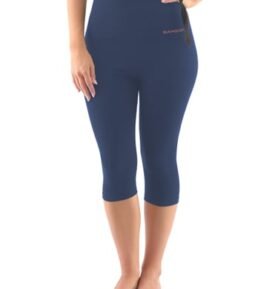 Dámské Capri legíny s vysokým pasem sportovní GINA 95038P lékořice tomato M/L