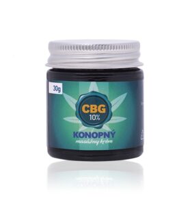 Trávniček 10 % CBG - Konopný masážní krém