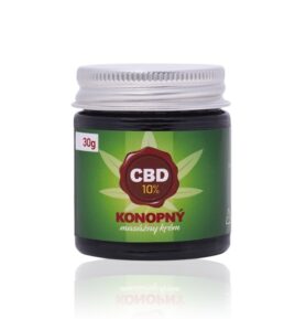 Trávniček 10 % CBD - Konopný masážní krém