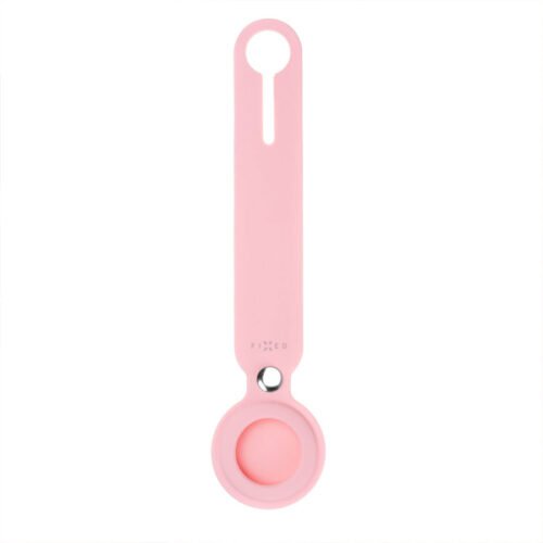 Fixed Silikonové pouzdro s popruhem FIXED Silky pro Apple AirTag růžové