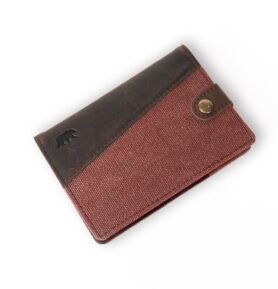 Alaskan Maker Látková peněženka s kůží Handy Max Burgundy