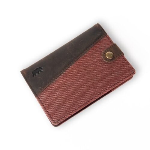 Alaskan Maker Látková peněženka s kůží Handy Max Burgundy