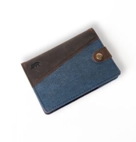 Alaskan Maker Látková peněženka s kůží Handy Max Navy