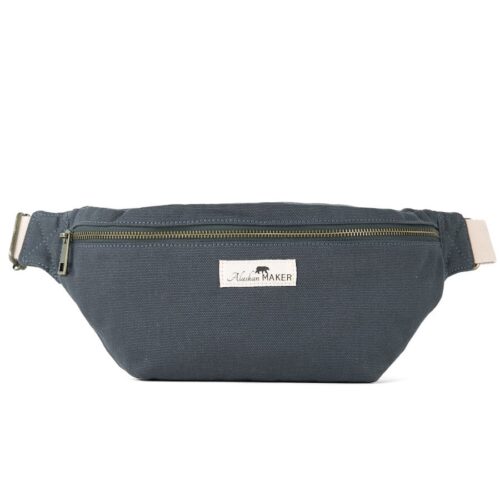 Alaskan Maker Velká plátěná crossbody ledvinka Swing denim 1,75l