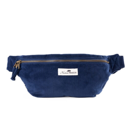 Alaskan Maker Manšestrová crossbody ledvinka Willow Blue Navy 1,75l