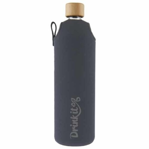 Drink it Skleněná láhev s neoprénovým obalem Šedá 700ml