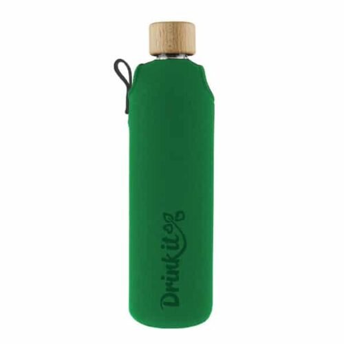 Drink it Skleněná láhev s neoprénovým obalem Zelená 300ml