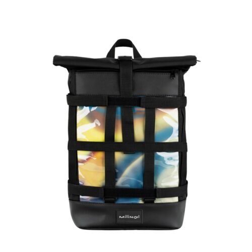 Milinal Rolovací batoh se sítí Mesh imagination black 19l