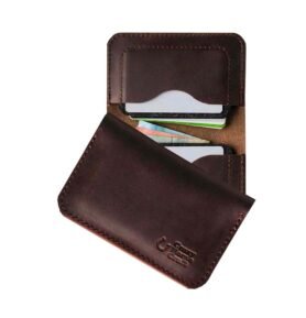 Crazy Horse Craft Kožená peněženka na karty dark brown