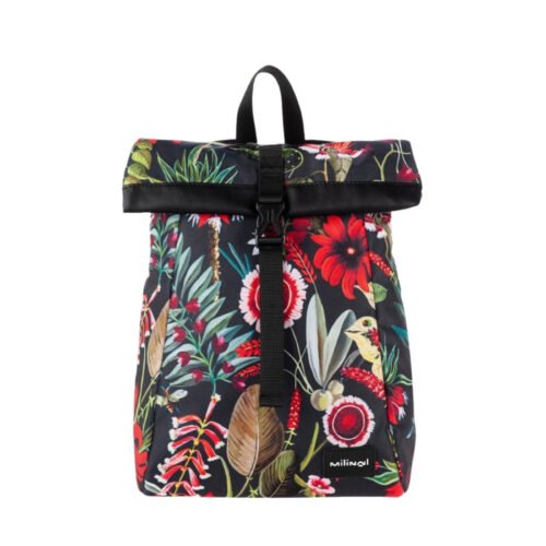 Milinal Dámský rolovací batoh Roll Mini ornament flowers 14l