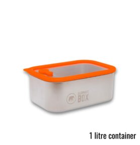 Elephant Box Nerezový box do mikrovlnky se skleněným víkem 1l
