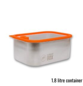 Elephant Box Nerezový box do mikrovlnky se skleněným víkem 1,8l