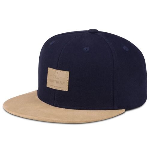 Johnny Urban Kšiltovka Dean Snapback s rovným kšiltem modrohnědá