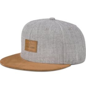 Johnny Urban Kšiltovka Dean Snapback s rovným kšiltem hnědošedá