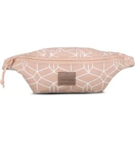 Johnny Urban Plátěná crossbody ledvinka Toni růžová se vzorem 2l