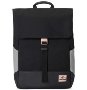 Johnny Urban Městský batoh s klopou Mika černo-růžová 15,5l