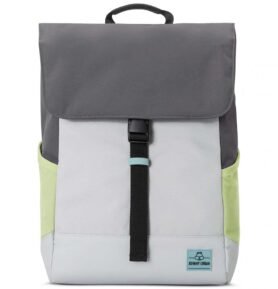 Johnny Urban Městský batoh s klopou Mika šedo-zelená 15,5l