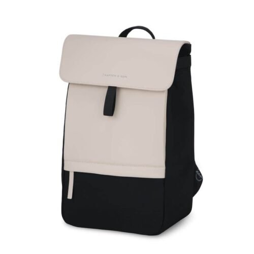 Kapten & Son Dámský batůžek s klopou Fyn cream black 11l