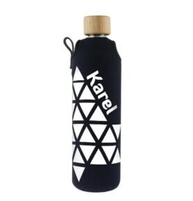 Drink it Skleněná láhev s neoprénovým obalem Karel 300ml