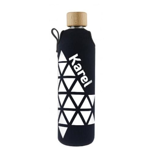Drink it Skleněná láhev s neoprénovým obalem Karel 300ml