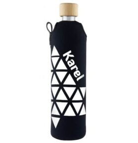 Drink it Skleněná láhev s neoprénovým obalem Karel 500ml