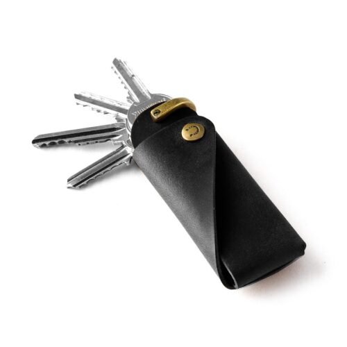 Crazy Horse Craft kožená klíčenka Carbon Black