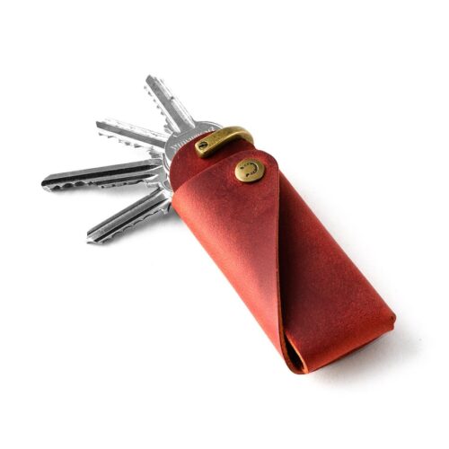 Crazy Horse Craft kožená klíčenka Red