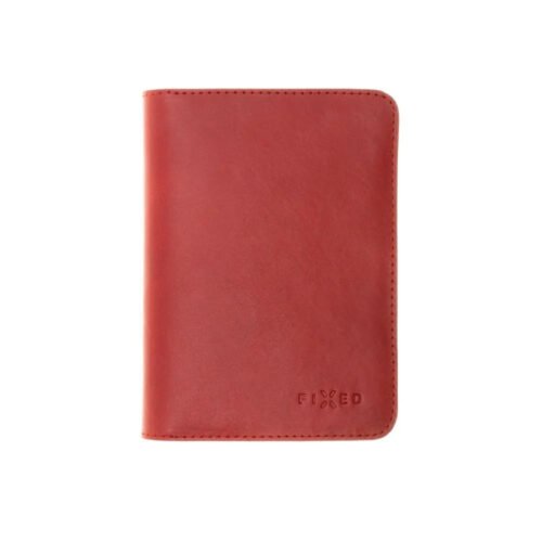 Fixed Kožené pouzdro na doklady a peněženka Passport červené