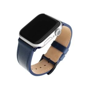 FIXED Leather Strap pro Apple Watch 42mm/44mm, modrý FIXLST-434-BL