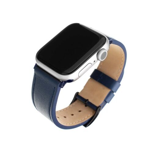 FIXED Leather Strap pro Apple Watch 42mm/44mm, modrý FIXLST-434-BL