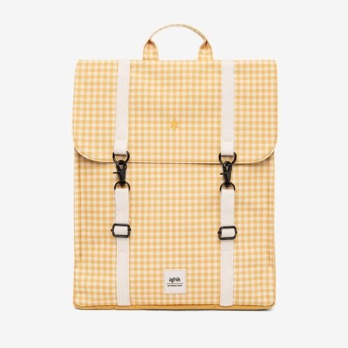 Lefrik městský batoh Handy Printed Vichy Mustard 12l
