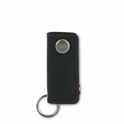Garzini kožená klíčenka Lusso Vintage Carbon Black