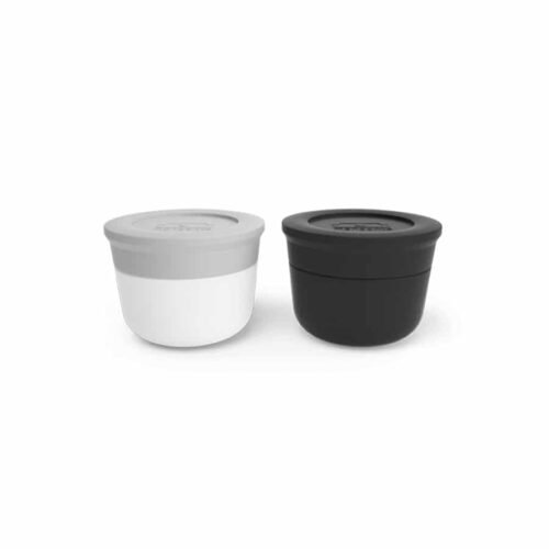 Monbento sada 2 ks omáčníků MB Temple S grey Coton + black Onyx