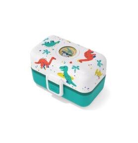 Monbento Dětský obědový bento box na jídlo Tresor Graphic Blue Dino 800ml