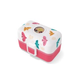 Monbento Dětský obědový bento box na jídlo Tresor Graphic Pink Birds 800ml