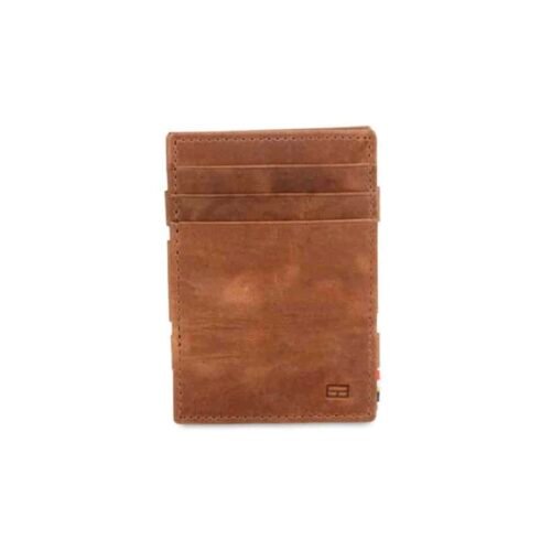 Kožená peněženka na karty s kapsou na mince Essenziale Brushed Garzini Brown