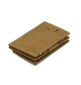 Kožená vysouvací peněženka s kapsou na mince Cavare Vintage Garzini Camel Brown