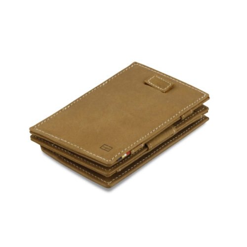 Kožená vysouvací peněženka s kapsou na mince Cavare Vintage Garzini Camel Brown