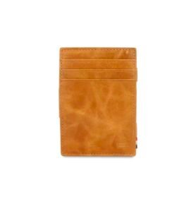 Kožená peněženka na karty Essenziale Brushed Garzini Cognac
