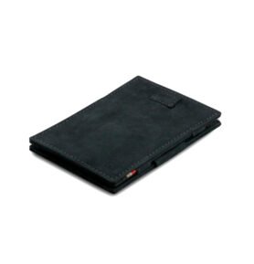 Kožená vysouvací peněženka na karty Cavare Vintage Garzini Carbon Black