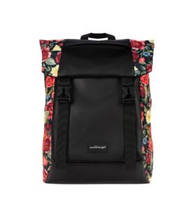 Milinal Městský batoh s klopou Shuttle Roll Mini ornament flowers 14l
