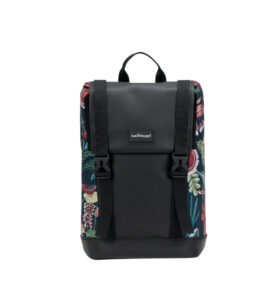 Milinal Městský studentský batoh s klopou Aviapack Ornament Flowers 15l