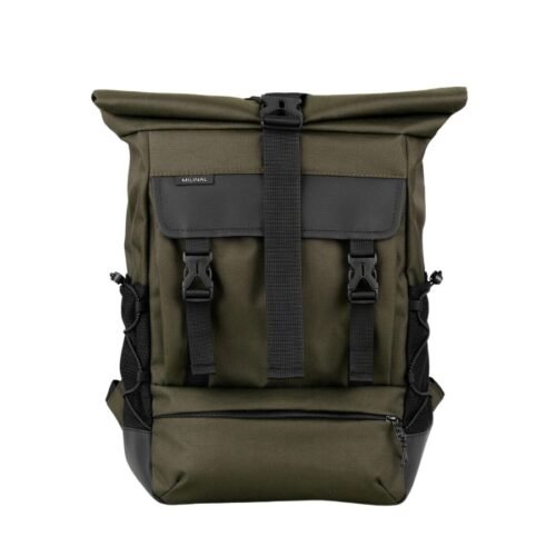 Milinal Rolovací batoh s přeskami Wide Light khaki 32l