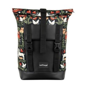 Milinal Rolovací batoh do města Aviarolltop mini Flora&Fauna 14l